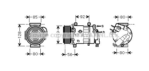 AVA QUALITY COOLING Компрессор, кондиционер PEK328